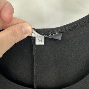 BRYN WALKER tunic dress top sleeveless tank lagenlook knit stretch black M